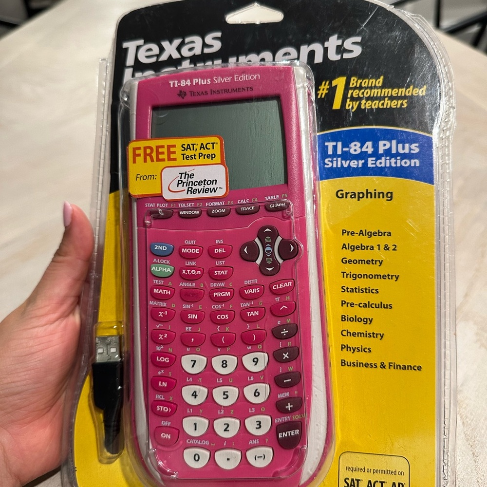 Texas Instruments TI-84 Plus Silver Edition Pink Graphing Calculator